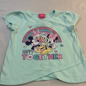 Disney Kids - 2T - Aqua Short sleeve T-Shirt with Characters